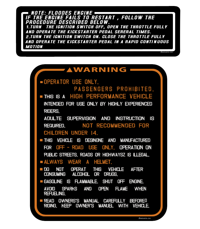 Autocollant ATC 350X