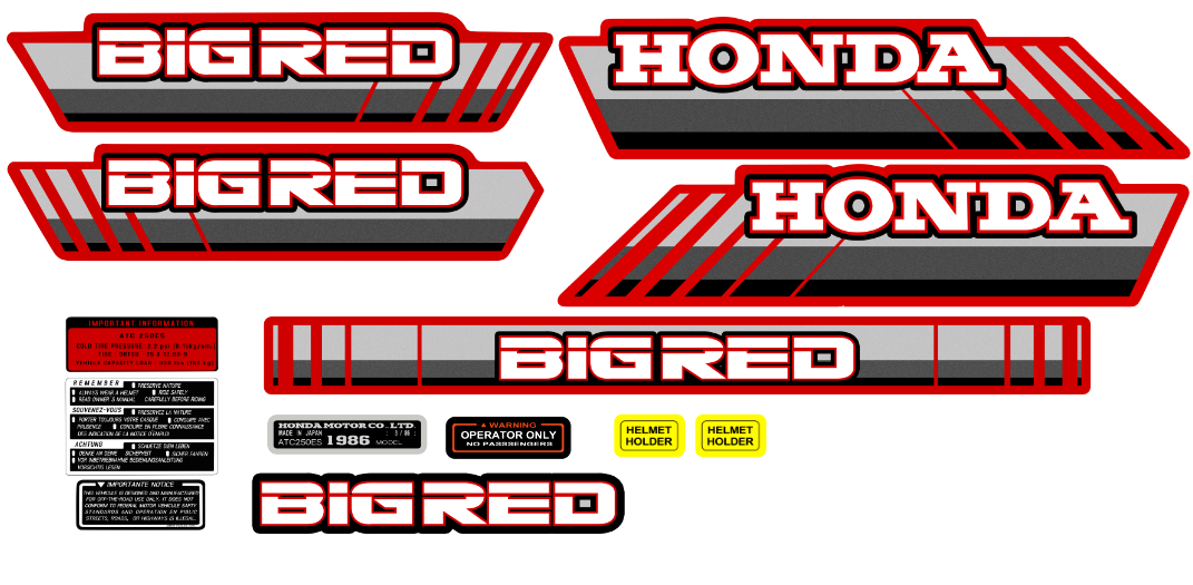 BIG RED 250es 1986 complet kit