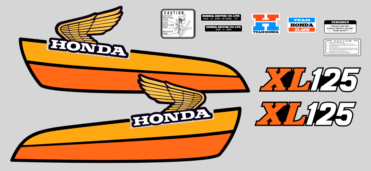 🔥 KIT STICKERS HONDA XL125 🔥