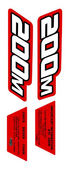 🔥 PAIRE DE STICKERS SIDE PANELS 200M — HONDA ATC 1984 🔥