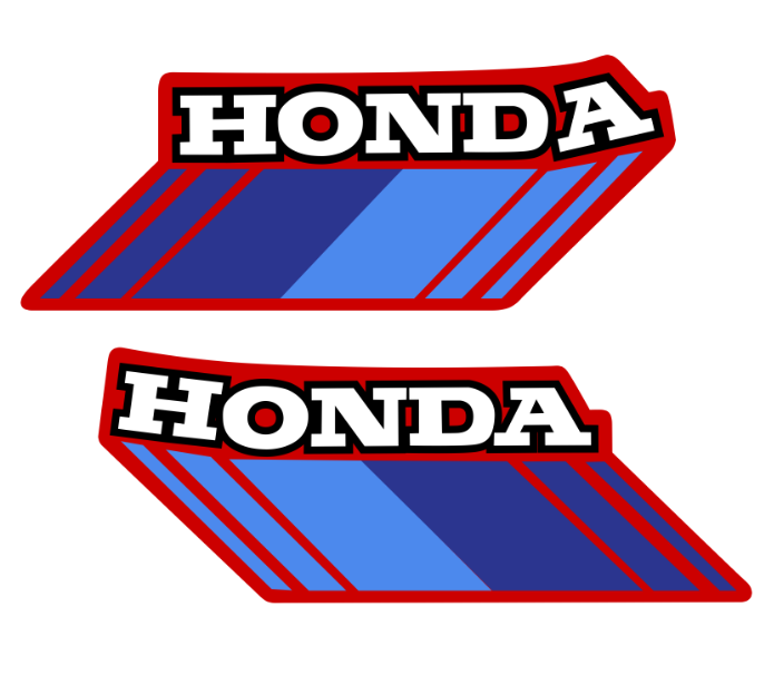 🔥 STICKERS RÉSERVOIR HONDA ATC 200S 1985 — GAUCHE & DROITE 🔥