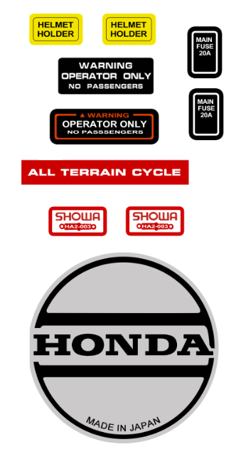 🔥 KIT COVER DE CLUTCH + ÉTIQUETTES HONDA ATC 200S 1985 🔥